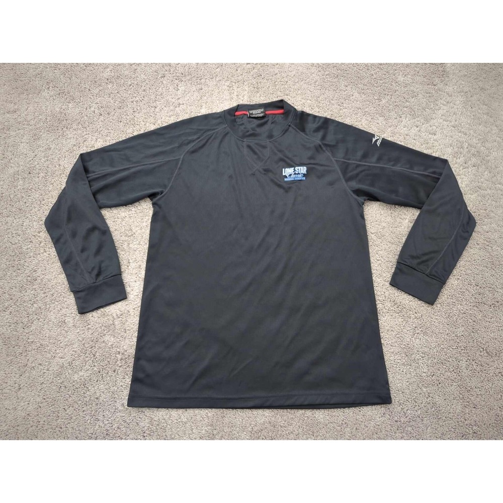 Lone Star Classic Shirt Mens Large Long Sleeve Mizuno Performance Black‎